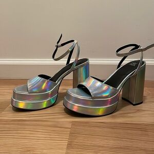 Metallic Platform Heels